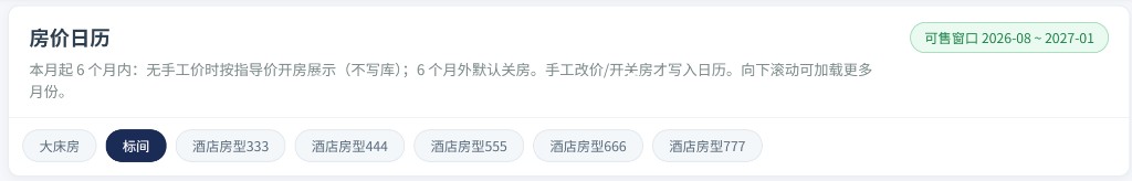 房型页签